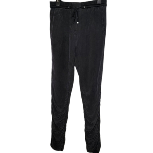 3.1 Phillip Lim black silk ruched joggers - Picture 9 of 14